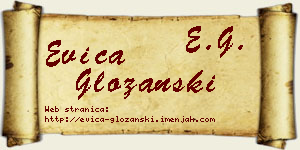 Evica Gložanski vizit kartica
